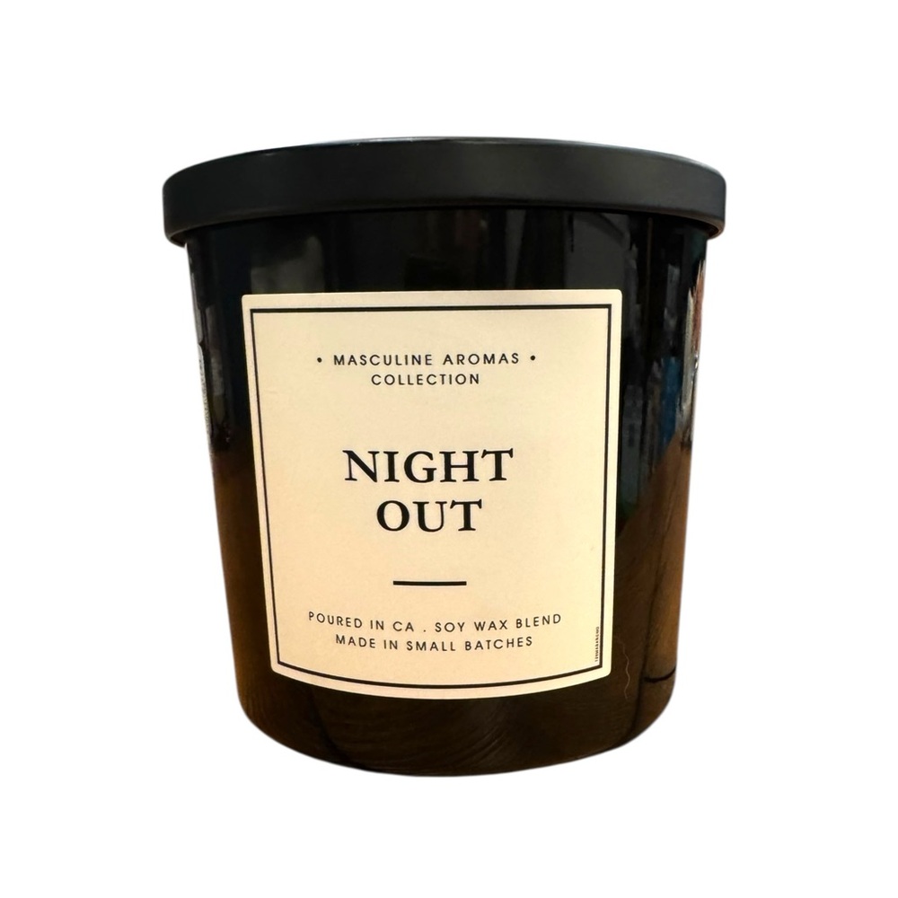 Leoben Co Night Out Masculine Aromas Collection Soy Wax Blend Candle, 24 Oz